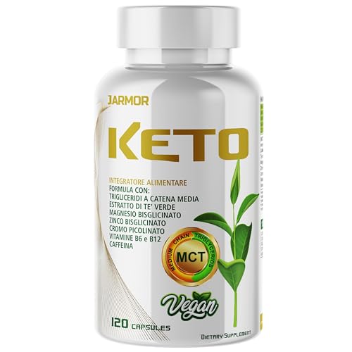 Jarmor Keto Quemagrasas para adelgazar y rapido | Quema grasas Fat Burner Reductor Tè verde Vegano 120 Cápsulas