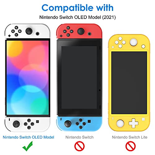 JETech Protector Pantalla Compatible con Nintendo Switch (Modelo OLED) Versión 2021 de 7 Pulgadas, Película de Cristal Vidrio Templado, 2 Unidades