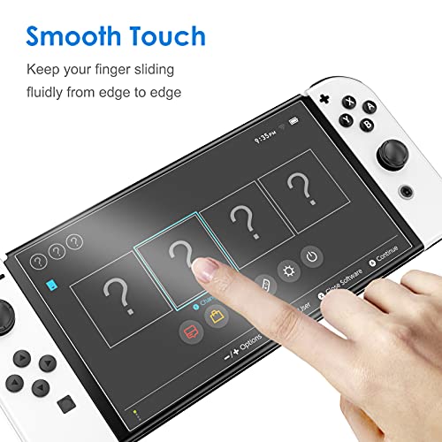 JETech Protector Pantalla Compatible con Nintendo Switch (Modelo OLED) Versión 2021 de 7 Pulgadas, Película de Cristal Vidrio Templado, 2 Unidades