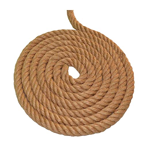 JHNEA Cuerda de Cáñamo, 16MM / 18MM / 20MM Cuerda de Yute, Natural Cuerda Gruesa, Multiusos Cuerda para Manualidade, Manualidades, Embalaje de Regalo, Jardinería,16mm_10m