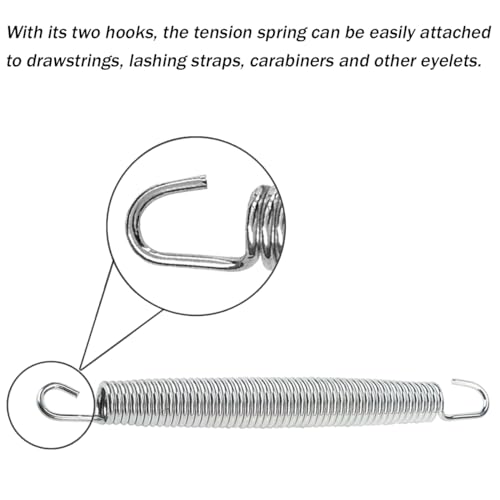 JNNJ 4 Piezas Resortes De Tensión Con Gancho, Muelle Tensor Alargado Diámetro Del Alambre 2,5mm, Resorte De Tensión De Acero Inoxidable, Para Automóvil, Triciclo, Bicicleta, Moto, Cerraduras, Moldes