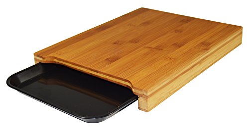 Jocca - Tabla de cortar de cocina con bandeja Resistente Báscula Cocina con Pantalla LCD, Tablero Bambú Higiénico, Tablas de Cocina 36x27,5x4, Utensilios de Cocina Originales, SE0170