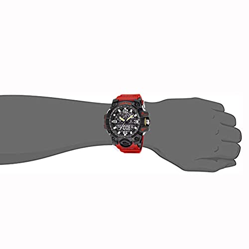 JOEFOX Reloj Militar para Hombre Rojo Deporte Relojes Analógico y Digital LED Electrónico Grande Relojes Resistente al Agua 50M