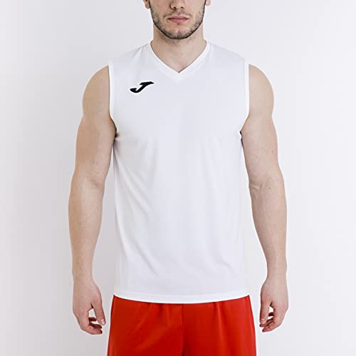 Joma, Camiseta combi para hombre, Blanco/200, L