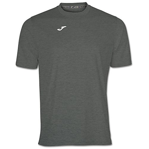 Joma Combi - Camiseta de Manga Corta, Hombre, Gris (Melange oscuro), M