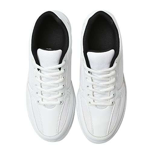 JOMIX Zapatillas Deportivas Mujer Basculantes Sneakers Zapatos Mecedores Cómodos Adelgazar Caminata Jogging Fitness, 01 Blanco, 38 EU