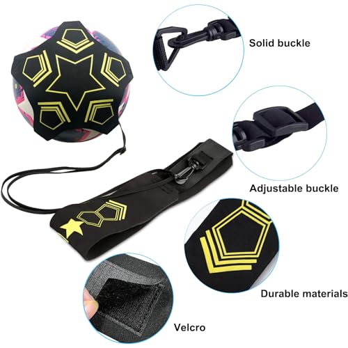 JOOTUEPO Cinturón de Entrenamiento de Fútbol, Fútbol Trainer, Solitario Elástica Equipo de Entrenamiento de Fútbol Cinturón Ajustable para Niños y Adultos, Accesorios Futbol