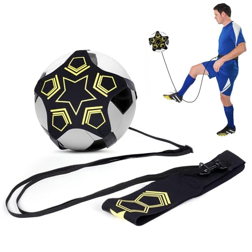 JOOTUEPO Cinturón de Entrenamiento de Fútbol, Fútbol Trainer, Solitario Elástica Equipo de Entrenamiento de Fútbol Cinturón Ajustable para Niños y Adultos, Accesorios Futbol