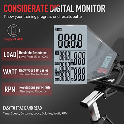 JOROTO X2PRO Bicicleta Estática con Bluetooth y Disco Inercia 16kg, Bicicleta de Ciclismo Interior con Resistencia Magnética Legible, Soporte para Tableta y Pantalla LCD, peso máx 150kg