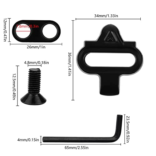 JPGhaha Calas Shimano MTB SH51 2 Pares Tacos de Bicicleta para Spinning, Juego de Pedales Compatibles con SPD Negro