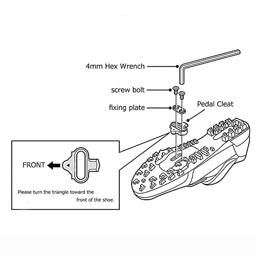 JPGhaha Calas Shimano MTB SH51 2 Pares Tacos de Bicicleta para Spinning, Juego de Pedales Compatibles con SPD Negro