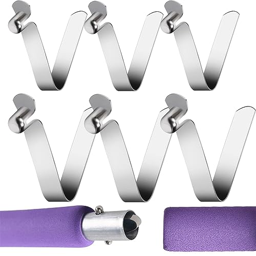 JSKWIKE 6 Pcs Clip de Resorte de un Solo botón para Kayak Paddle Snap Clip de Resorte Tienda de campaña Clips de Poste Tubo de toldo Tubo telescópico