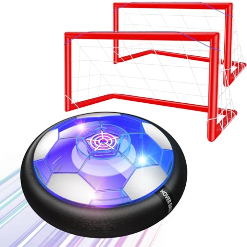 Juego de Air Power Football con 2 Porterías, Juguetes Recargables, Balón de Fútbol con Luces LED, Balón de Fútbol Air Power para Niños, Niñas, Juegos de Interior al Aire Libre 3-12 Años