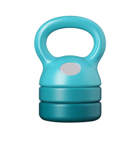 Juego de pesas rusas ajustables de 5,4 kg, pesas rusas de entrenamiento de fuerza para hombres y mujeres, gimnasio en casa, 4 ajustes diferentes, 2,3/3,6/4,1/5,4 kg (azul)