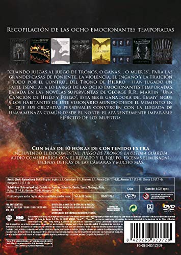 Juego De Tronos Temporada 1-8 Colección Completa [DVD]