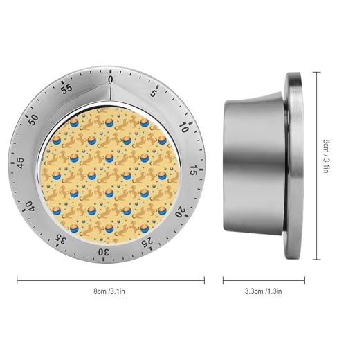 Jugando perro divertido cachorro de raza pura temporizador de cocina temporizador de cocina de 60 minutos para cocinar aula, profesor, actividades de horneado, tiempos de espera