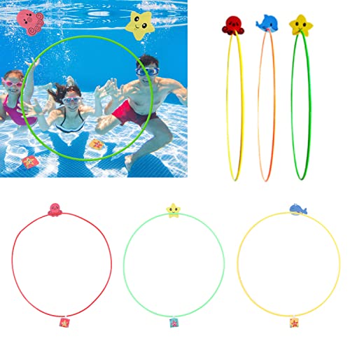 Juguete de Anillos de Buceo para Niños, Entrenamiento de Natación, Ejercicio de Equilibrio, Coordinación Física, para Torneos y Juegos Acuáticos