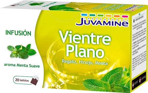 JUVAMINE - Infusión Vientre Plano - Sabor Menta Suave - 20 Bolsitas