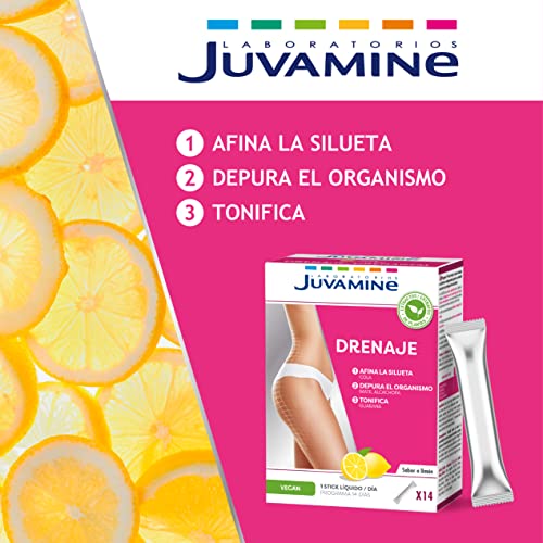 JUVAMINE - Programa 14 Días Drenaje - Sabor Limón - 14 Sticks