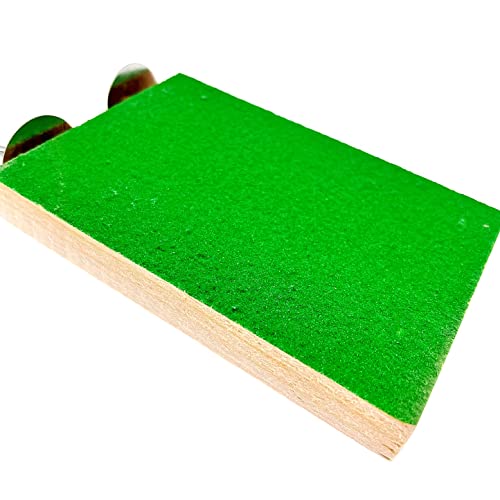 JZK Verde Percha de Madera para pájaros Percha Plana Plataforma para Loros para periquitos Canario cacatúa tortolitos hámster, Plataforma de Jaula de pájaros, Juguetes para Pájaros