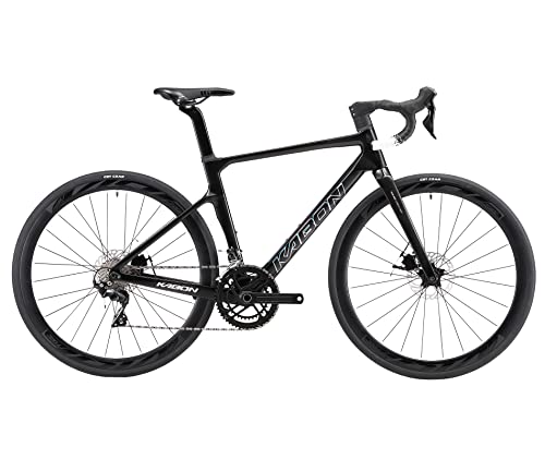 KABON Bicicleta de Carretera de Carbono, Cuadro de Fibra de Carbono T800 700C Bicicleta de Carretera con Frenos de Disco de 18 Velocidades Bicicleta de Carreras para Hombres y Mujeres