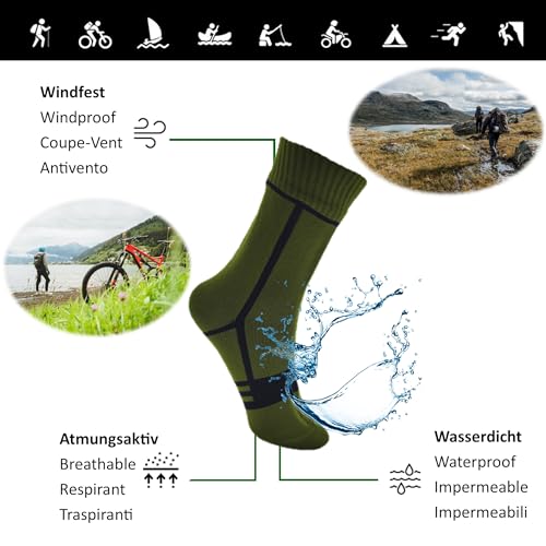 Kadem® Calcetines impermeables para deportes acuáticos, deportes de invierno, camping, pesca, trekking, trail, vela, senderismo, ciclismo, senderismo, rafting, Wudu Mest Corap, remo, caminata,