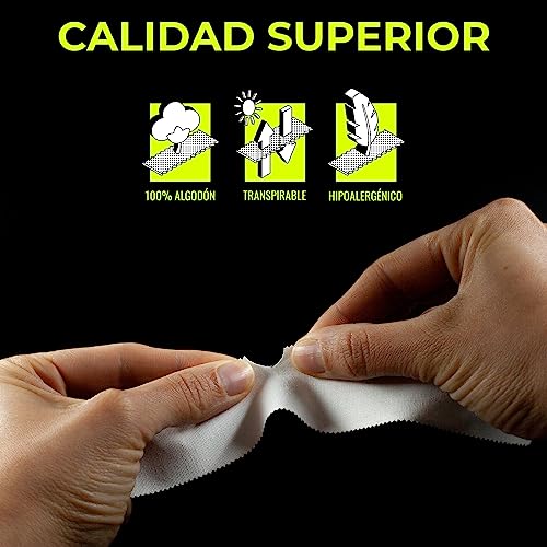 Kalahari 6 x Tape Deportivo Blanco - 3.8cm x 13.7m - Cinta Adhesiva con Borde Serrado - Vendaje Funcional para Crossfit, Escalada, Vóleibol, Boxeo, de Dedos – Esparadrapo No Elástico 100% Algodón