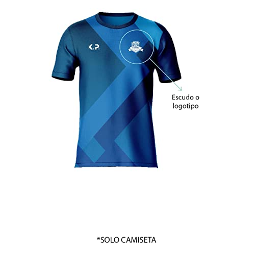 KALLPA Sport Equipación Deportiva de fútbol Personalizada. Niños y Adultos. 100% sublimación. Solo Camiseta. Personaliza con tu Nombre, Escudo, número y Sponsor. Varios Modelos. (Modelo 2)