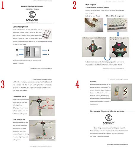 Kalolary Doble 12 Juego Dominó Tren Mexicano 91 Azulejos Números Juegos Dominó Caja Tela con 9 Trenes Folleto Instrucciones Almohadillas Puntuación y Centro Forma Octágono Juego Mesa Fiesta Familiar