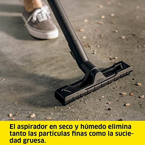 Kärcher Aspirador en seco y húmedo WD 2 Plus V-12/4/18/C, función soplado, depósito de plástico: 12 l, Manguera aspiración: 1,8 m, Incluye: Filtros y Boquilla para Suelo y Ranuras