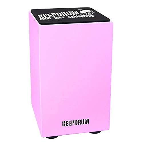 keepdrum DC1M PK Junior - Cajón para niños (incluye almohadilla para asiento), color rosa