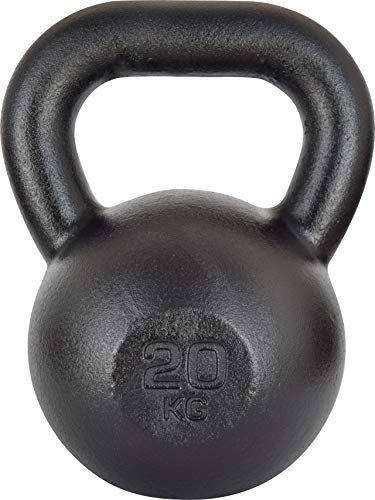 Kettlebell de Hierro Fundido Peso Pesado para Entrenamiento de Fuerza y ​​Cardio Pesa 20kg KAWMET