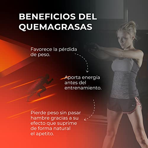 Key Health Life | Quemagrasas Potente | Termogénico para Adelgazar con L-Carnitina, Guaraná, Cafeína, Té Verde y Vitamina B6 | 120 cápsulas | Fat Burner | Pre Entrenamiento