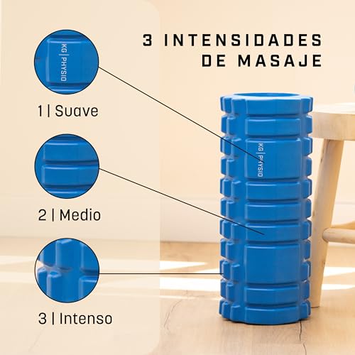 KG Physio Foam Roller - Rodillo Masaje Muscular para Piernas, Espalda y Brazos - Rulo Masaje Muscular Ultraligero Esencial para Liberar Tensiones Musculares - 33x12cm Rodillo Pilates