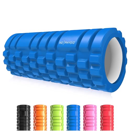 KG Physio Foam Roller - Rodillo Masaje Muscular para Piernas, Espalda y Brazos - Rulo Masaje Muscular Ultraligero Esencial para Liberar Tensiones Musculares - 33x12cm Rodillo Pilates