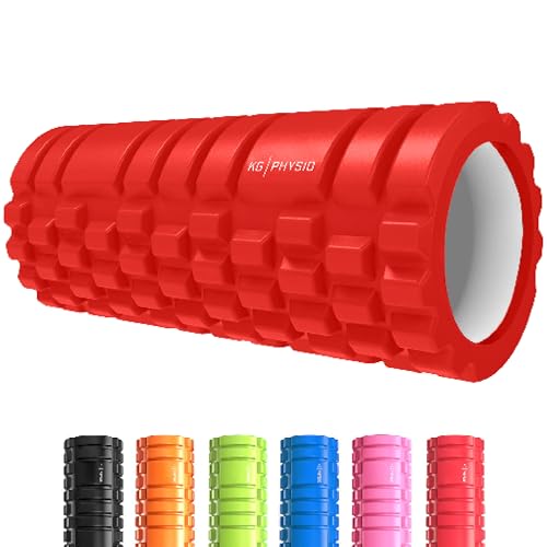 KG Physio Foam Roller - Rodillo Masaje Muscular para Piernas, Espalda y Brazos - Rulo Masaje Muscular Ultraligero Esencial para Liberar Tensiones Musculares - 33x12cm Rodillo Pilates