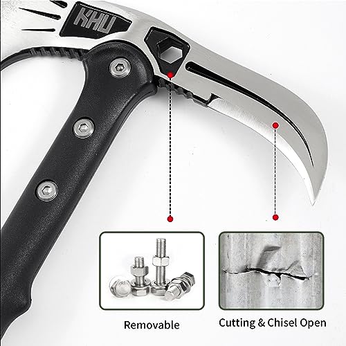 KHU Hacha Supervivencia Hacha leña Tomahawk Hacha Bushcraft Hacha de camping - Con Funda para Caza, Pesca, Camping, Outdoor, Supervivencia y Bushcraft