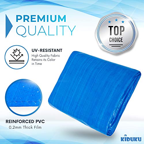 KIDUKU Funda Protectora para Cama Elástica 244-427 cm | Cubierta de Protección para Trampolín | Impermeable, Anti-Desgarros y Resistente a Rayos UVA