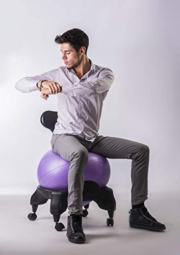 Kikka Active Chair – Silla ergonómica con bola hinchable (gris, estándar)