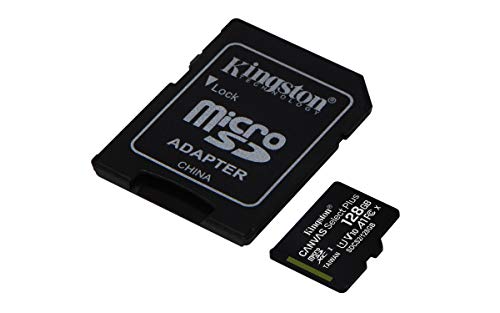 Kingston Canvas Select Plus Tarjeta microSD, SDCS2/128GB Class 10 con Adaptador SD, garantía de por vida con el fabricante.