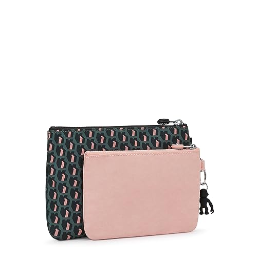 Kipling Duo Pouch Bolsas, 20 x 1 x 14, 3D K Pink (Negro)