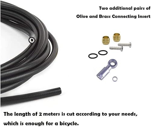 Kit de manguera de freno de disco hidráulico de bicicleta de 2000 mm para sistema Shimano BH90, incluye adaptador Banjo