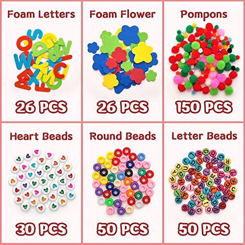 Kit Manualidades Niños 2200+PCS, Pipe Cleaners Crafts Set,Juego de Manualidades,Limpiadores de Pipa Chenilla y Pompoms con Wiggle Eyes y Sticks, Juego Creativo Regalo para Craft DIY Art Supplies