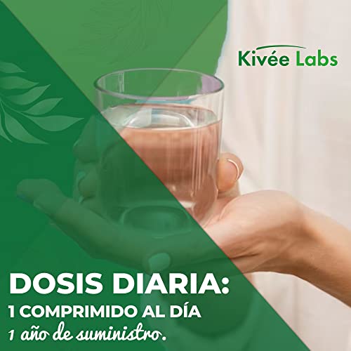 KivéeLabs® 365 Comprimidos Melatonina Pura 1,99 mg (Suministro 1 Año) | Rápida Asimilación | Suministro para 1 año | Ayuda con el insomnio y trastornos del sueño | Vegano sin OMG | Fabricado en España