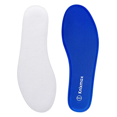 Knixmax Plantillas Memory Foam para Zapatos de Mujer y Hombre, Plantillas Confort Amortiguadoras Cómodas y Flexibles, Azul Marino EU 36…