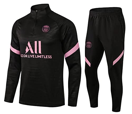 Kobzio 2022/23 Chándales de fútbol Paris,chandal niño de fútbol Chaqueta Entrenamiento y Pantalones de chándal Fitness Entrenamiento Deportivo Traje de Jogging Unisex Imagen 13 XS