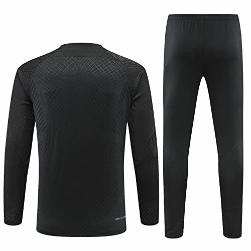 Kobzio 2022/23 Chándales de fútbol Paris,chandal niño de fútbol Chaqueta Entrenamiento y Pantalones de chándal Fitness Entrenamiento Deportivo Traje de Jogging Unisex color rayada 14 3XS