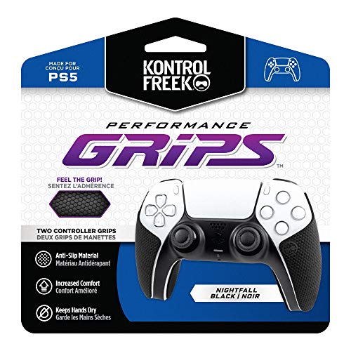 KontrolFreek Performance Grips for Playstation 5 (PS5) Controller (Nightfall Black)