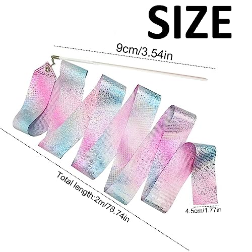 KQN 3 Piezas Cinta De Gimnasia Rítmica para Niñas, Cinta Gimnasia Ritmica/Aro Gimnasia Ritmica Niña/Cintas De Baile para Gimnasia Rítmica/Cinta De Baile Unisex Wands,Juego De Palos De Baile