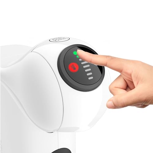 Krups Nescafé Dolce Gusto Genio S, cafetera de cápsulas para bebidas frías y calientes, Depósito de agua de 0.8 L, modo Eco, Thermoblock, apagado automático, blanco, KP2431